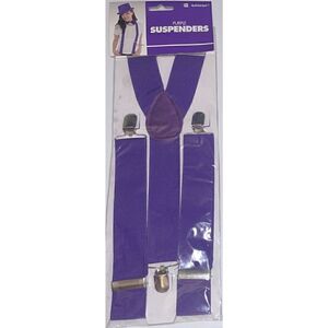 AMSCAN Suspenders Adult Costume Accessory Purple